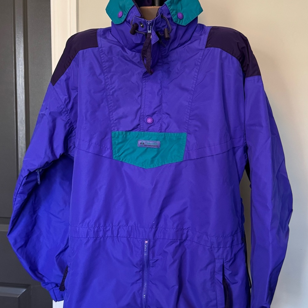 Columbia Women’s Size Medium Vintage Ski Jacket Anorak Hood & Pockets